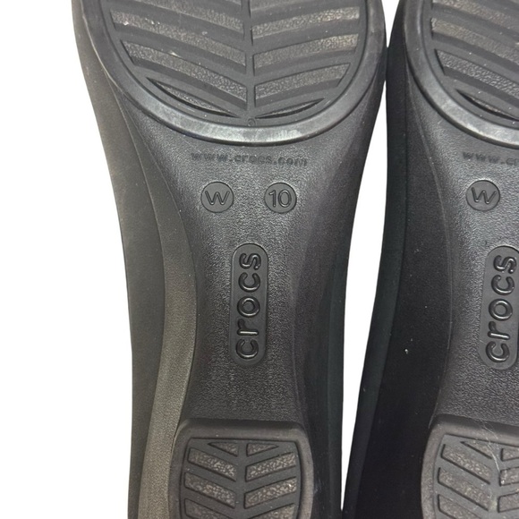 Crocs Lina Wedges Shoes Pump Black Dual Comfort Wedge Heel Women’s Size 10 - Picture 6 of 7